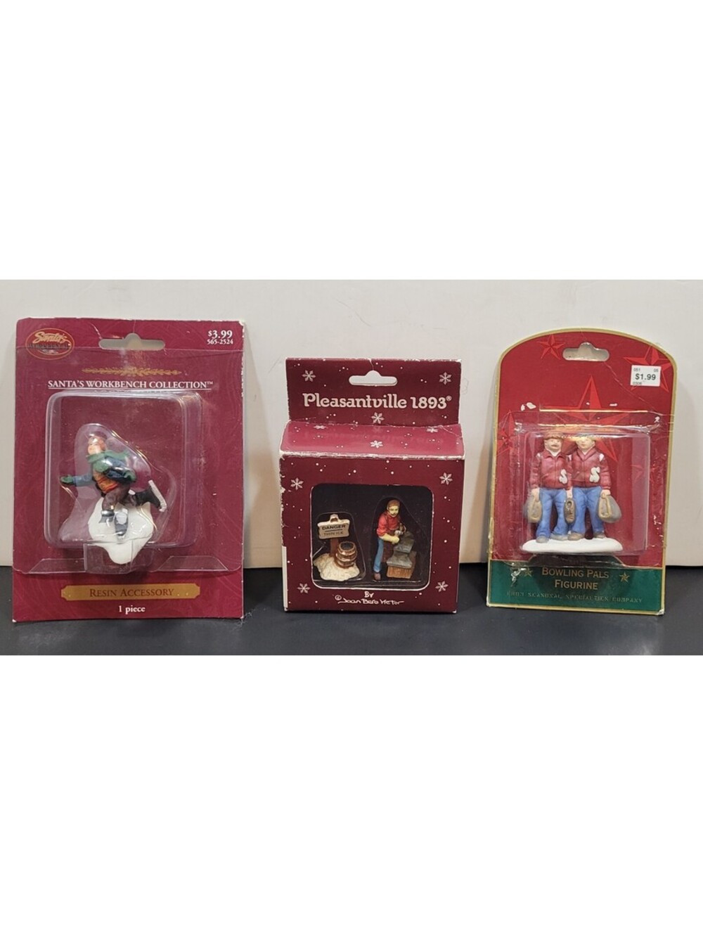 Santa's Workbench, Pleasantville 1893, Seasonal Specialty Figurines - Lot of 3